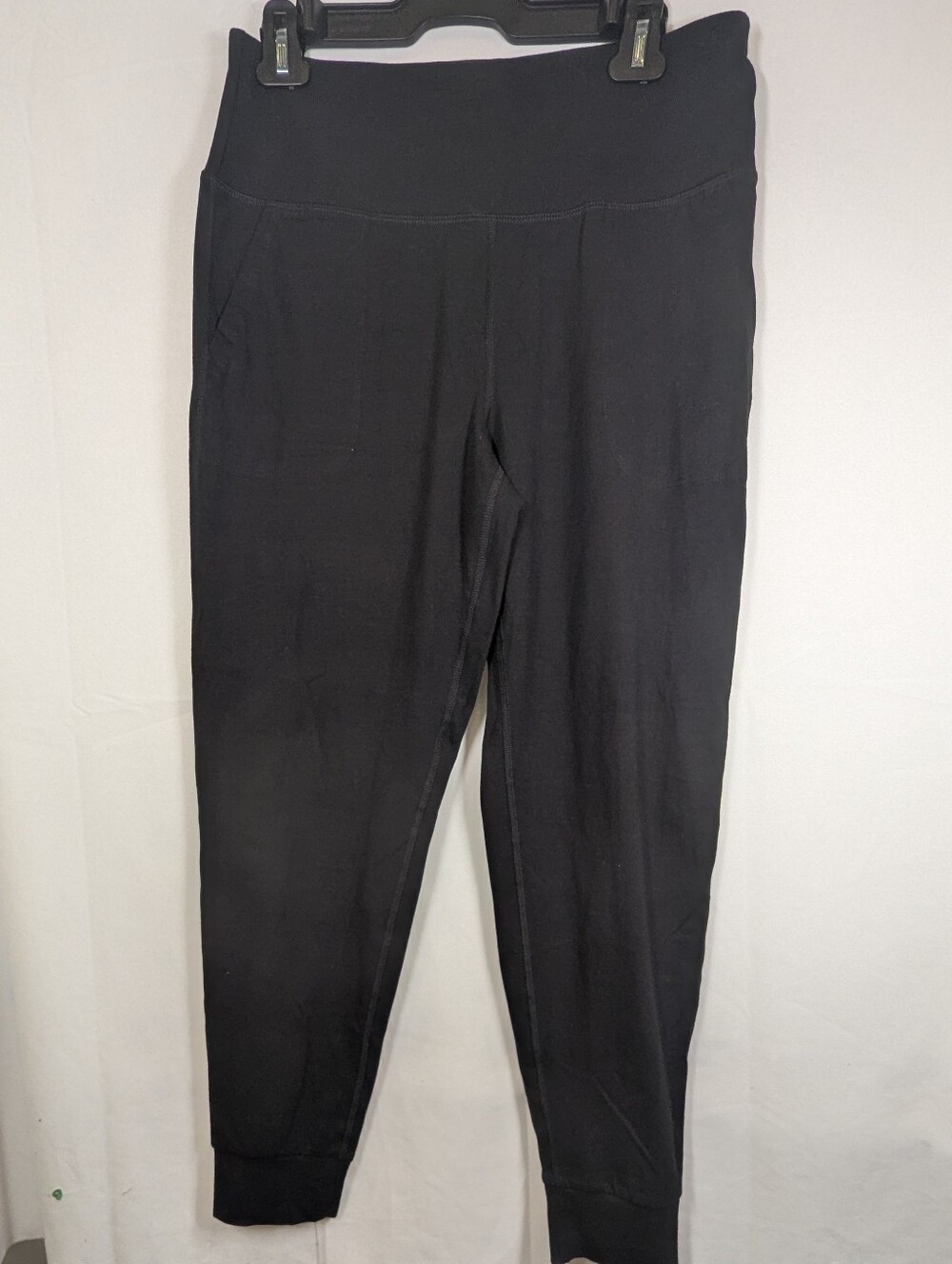 Athletic Works Women's Stretch Cotton Blend Joggers Black, size M (8-10) NWT